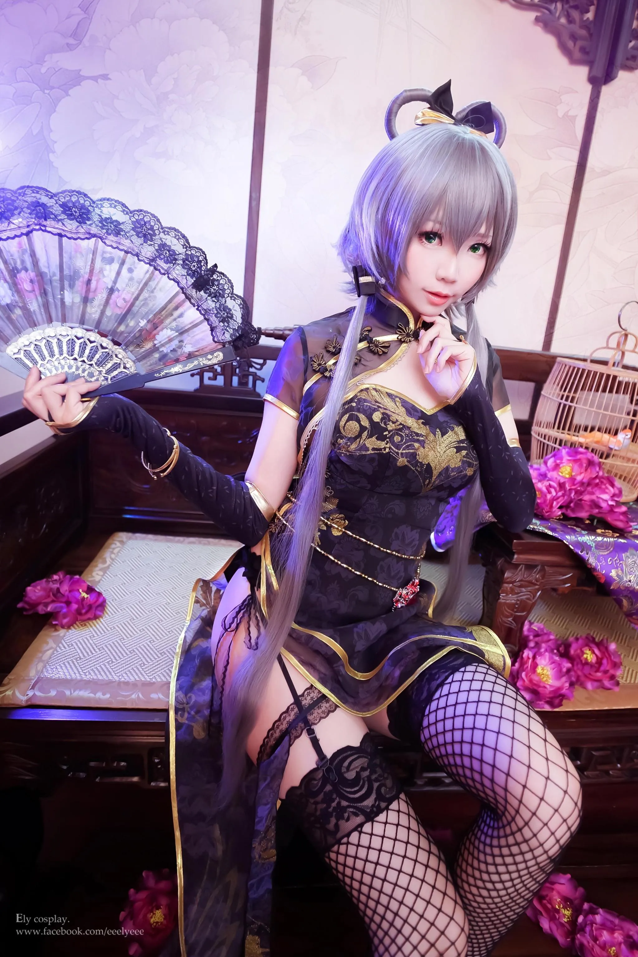 ElyEE子 – NO.55 天依-金丝雀旗袍 [13P]插图5